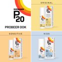 Overzicht van P20 Original, Sensitive en Kids zonbescherming.