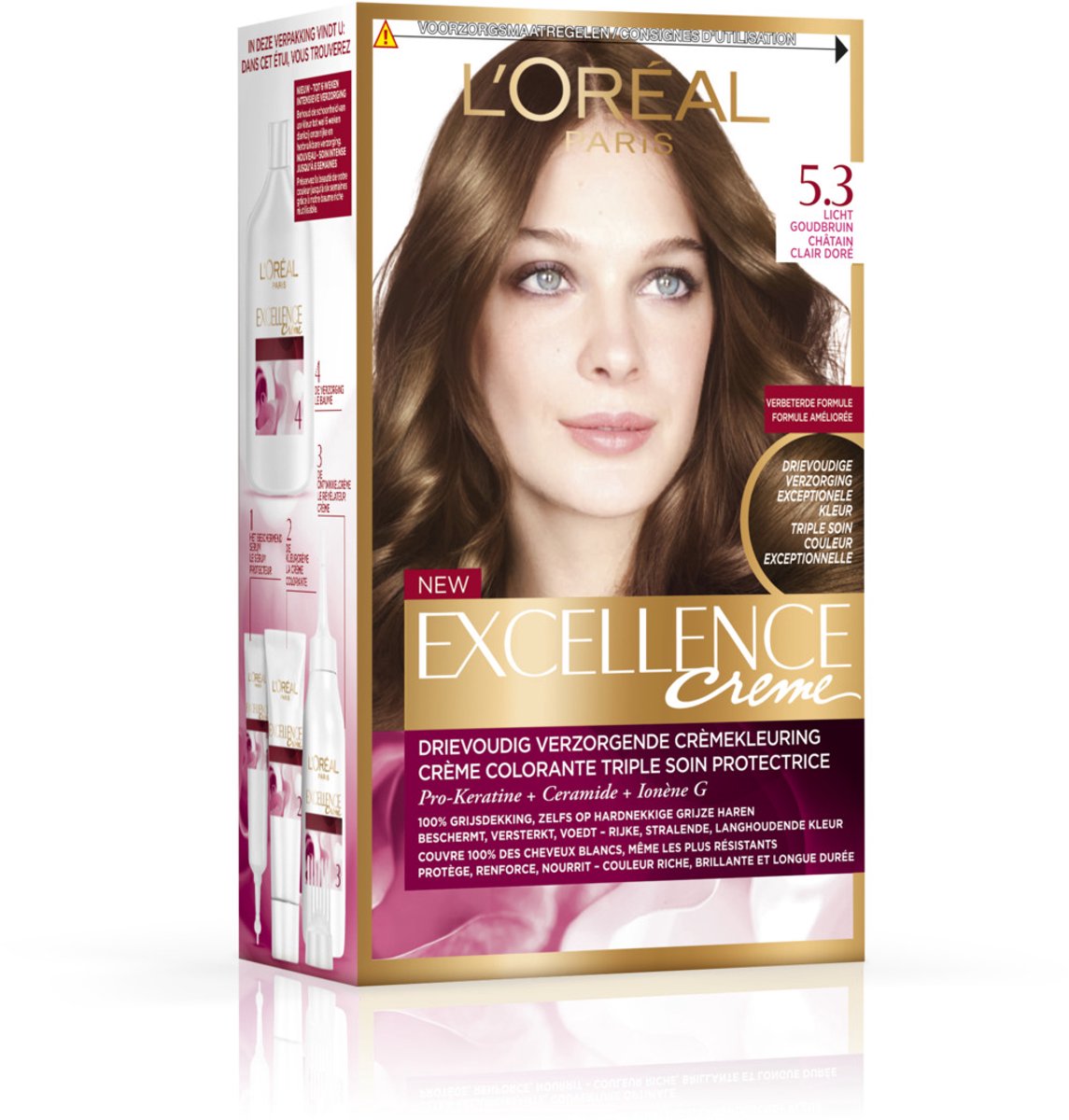 L’Oréal Paris Excellence Crème 5.3 - Licht Goudbruin - Haarverf