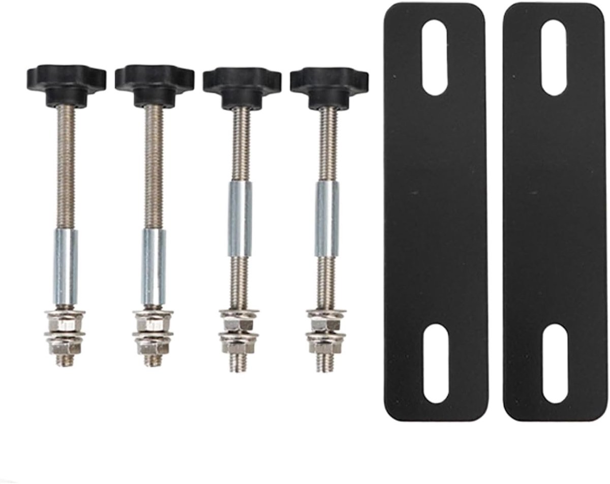 Tractieplaten Bevestiging - Herstelbouten - Voertuig Herstel - Robuuste Montage - 12-17 cm - Metaal