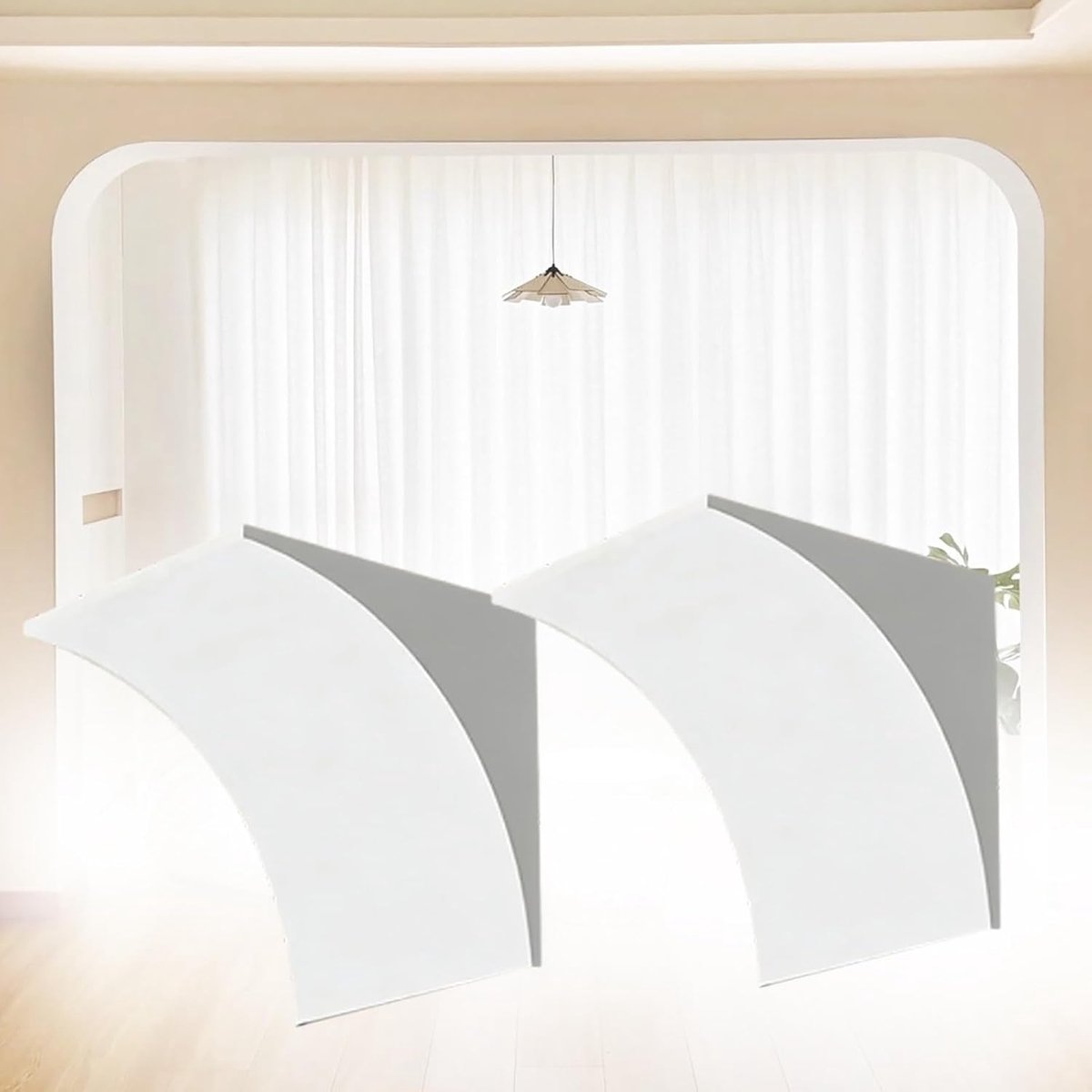Boog Deuropening Kit - Gebogen Architrave - Interieur Verfraaien - Overschilderbaar Gipsplaat - Universele Maten - Wit