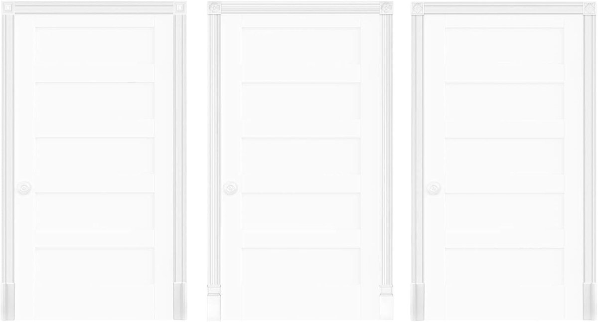 Deurrand DK07 - Kozijn Decoratie - Interieur Verfraaien - Schokbestendig Materiaal - 250 x 97 mm - Wit