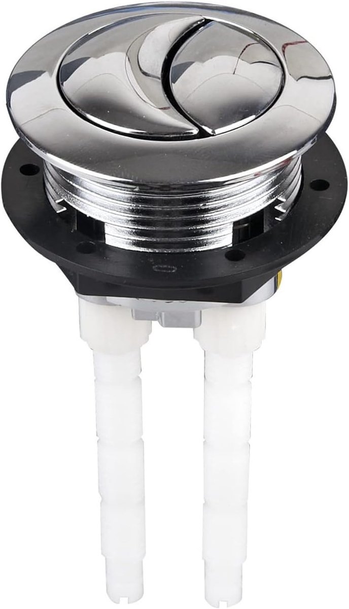 WC Spoelknop - Dubbele Knop - Waterbesparing Toilet - Eenvoudige Installatie - 38 mm Gat - Chroom