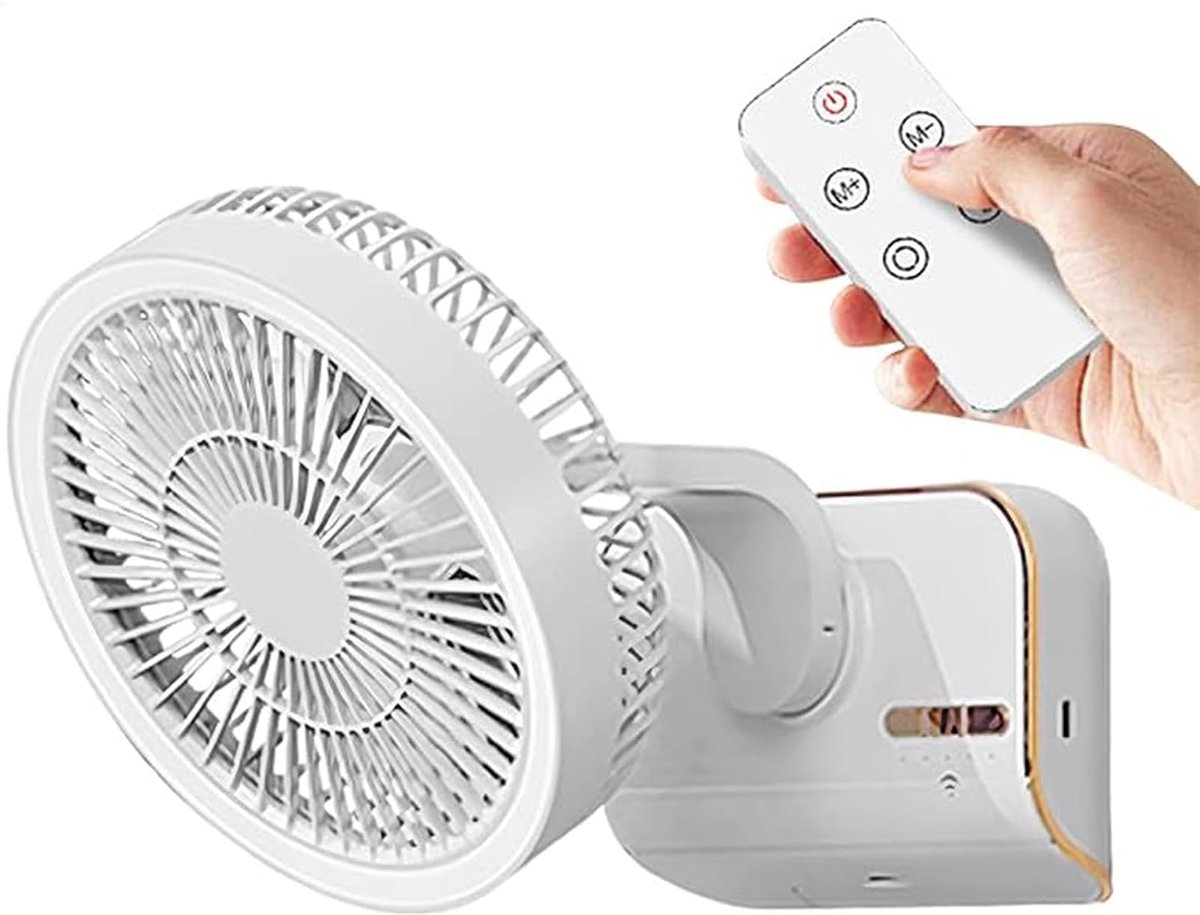 LISM-Miniatuur bureauventilator met luchtkoeling en een behuizing van getextureerd ABS-materiaal, instelbare snelheid, geschikt voor diverse ruimtes en lage bureaus (grijs, 4000 mA).