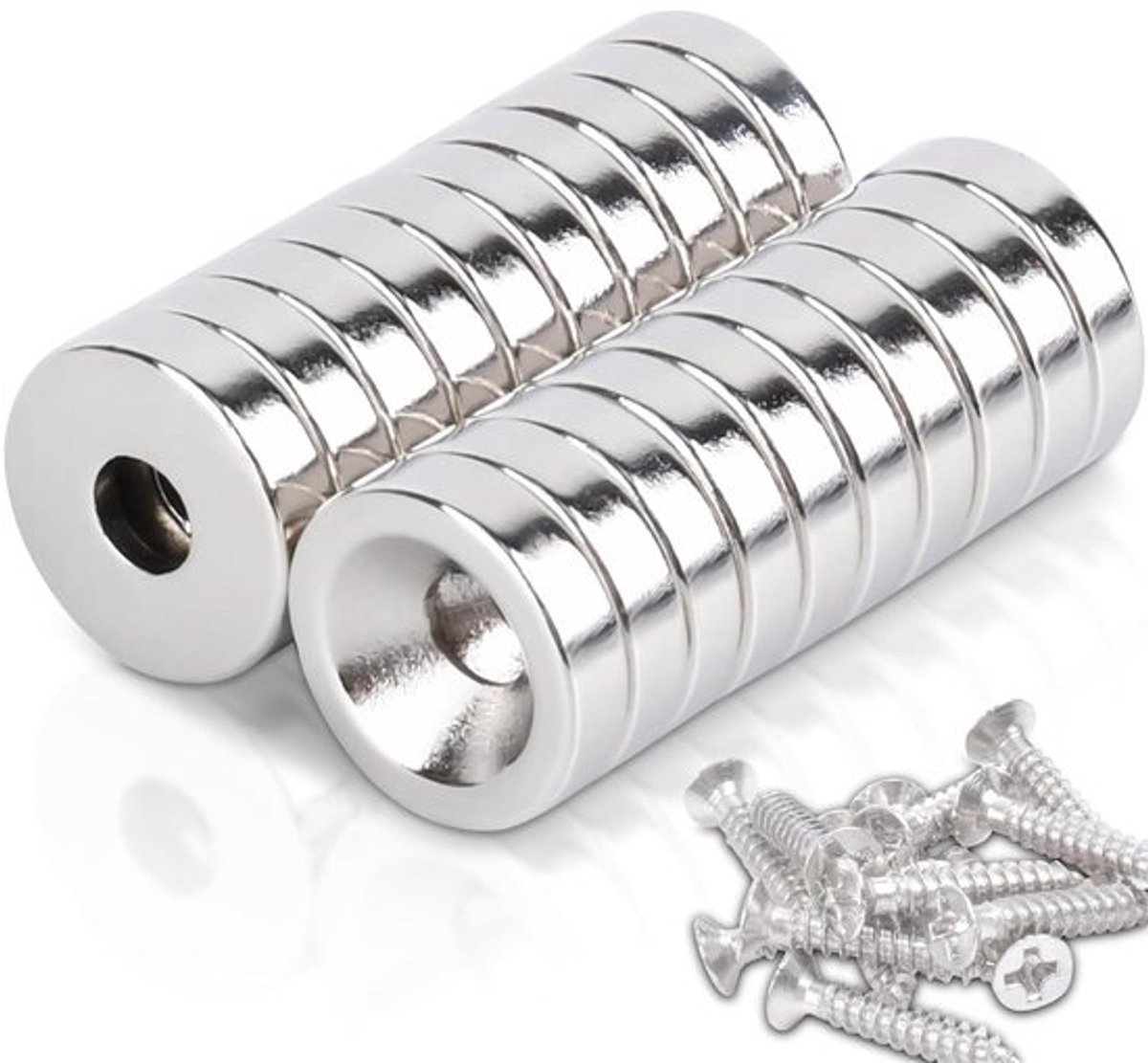 Sterke neodymium magneten 12x3mm 20 stuks potmagneten - Inovra Plus