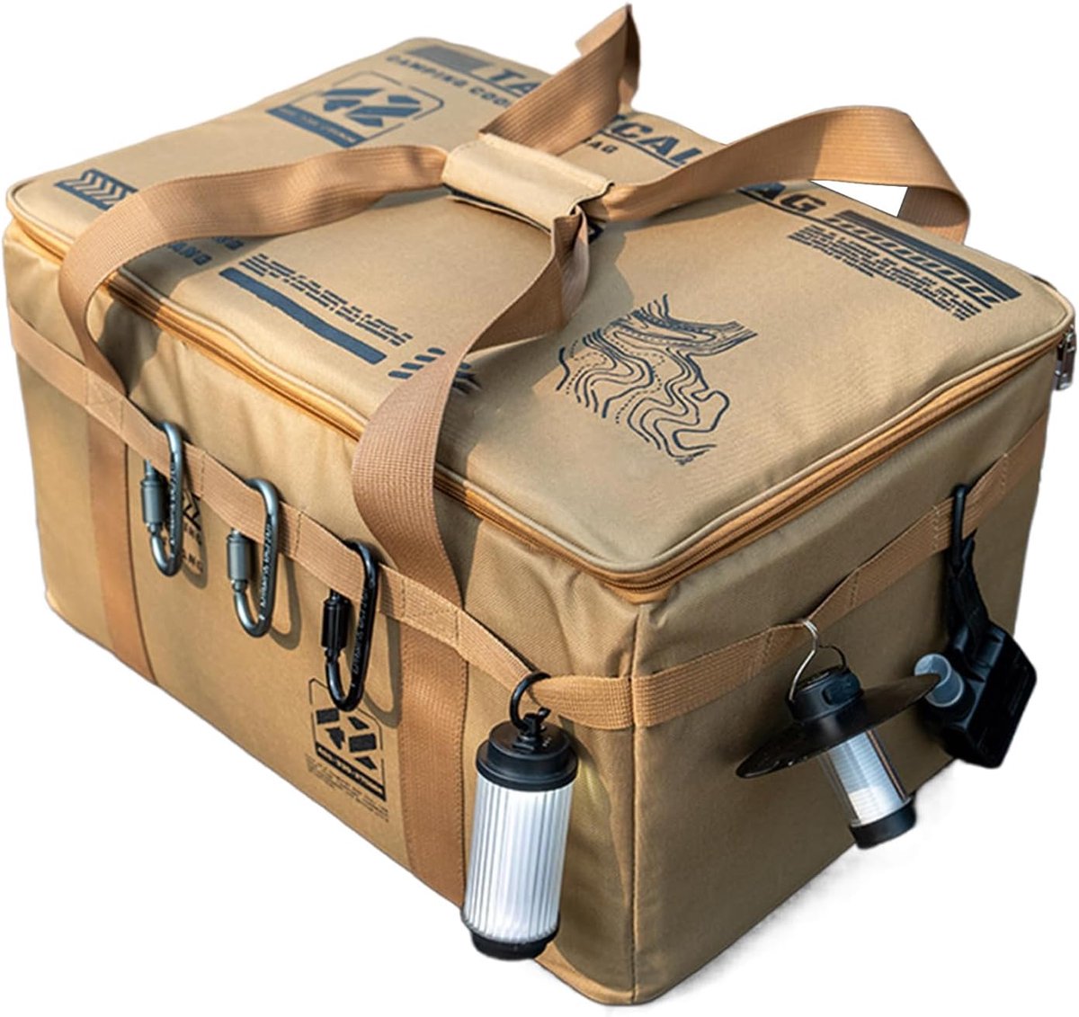 Camping Opbergtas - Duffel Container - Kampeerkeuken Organiseren - Waterdicht Scheurbestendig - 30 Liter Capaciteit - Kaki
