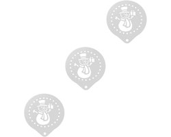 Koffie Decoratie Stencils - Latte Art Mallen - Drankjes Versieren - Roestvrij Staal - 9.5 x 8.5 cm - Zilver