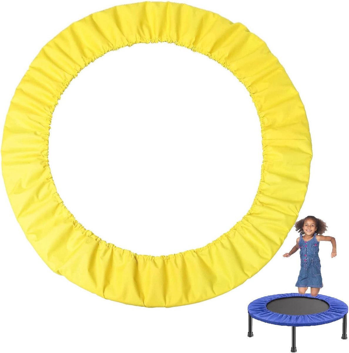 Trampoline Veiligheidskussen - Trampoline Randkussen Trampoline Beschermhoes - Trampoline Gebruik - Waterdicht UV-bestendig - 38 Inch - Geel