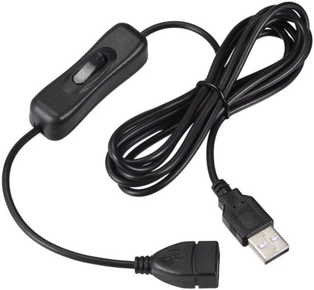 NTHProducts - USB Kabel met Aan/Uit Schakelaar - USB Male naar Female Verlengkabel
