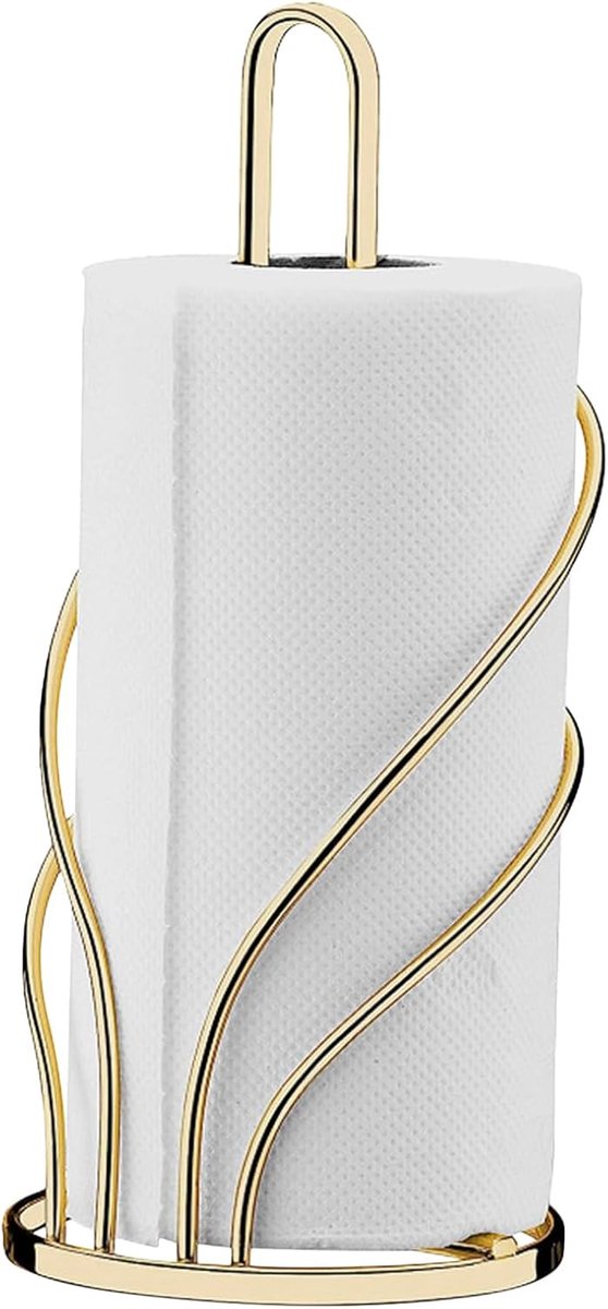Papieren Handdoekhouder - Keukenrolhouder Keukenpapier - Keuken Organiseren - Verticale Structuur - 31.5 x 14 cm - Zwart