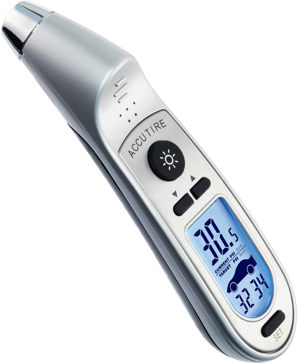 Bandenmeter - Bandenspanning meter - Veilig Rijden - Programmeerbare Set Point - 5-99 PSI - Zwart