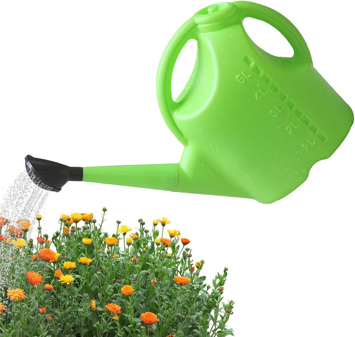 Tuingieter - Waterkan Planten - Planten Water Geven - Lange Hals Uitloop - 5 Liter Capaciteit - Groen