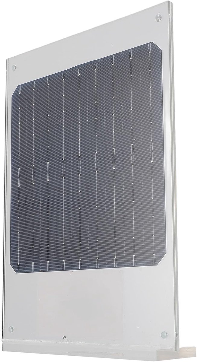 Zonnepaneel - Groene Energie - Educatief Gebruik - Hoge Rendement - 18x4.5x25.5 cm - Zwart