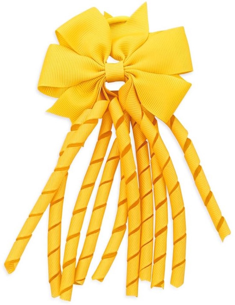 EGoods - Haarstrik spiraal streamers voor meisjes en peuters - Gele haarbanden en