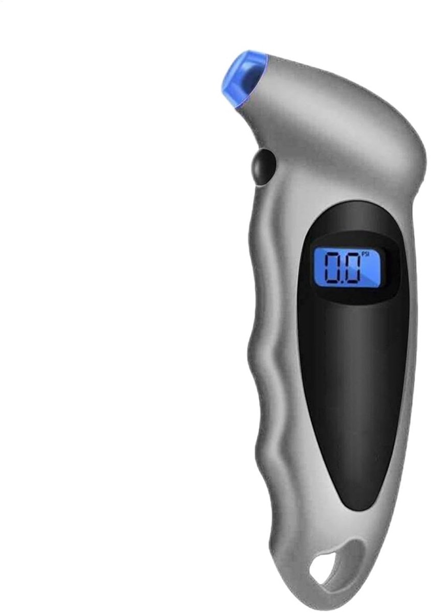 Luchtmeter Bandenspanning - Bandenmeter - Veilig Rijden - Verlicht LCD Scherm - 100 PSI - Zilver