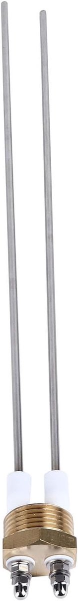 Waterniveau Elektrodesonde - Vloeistofdetector - Veilige Ketel Controle - Roestvrij Staal Messing - 39x4x4 cm - Zilver