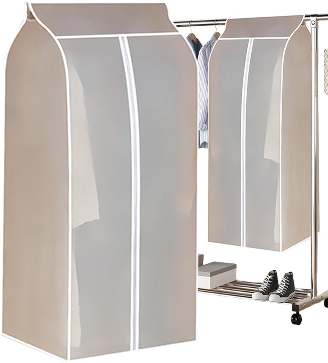 Opberghoezen Kleding - Kledingbeschermers - Kast Organisatie - Stof- en Vocht Wering - 50 x 60 x 120 cm - Transparant