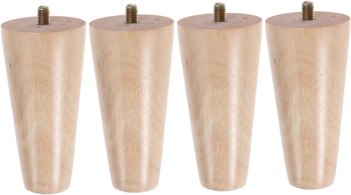 Bankpoten - Meubelverhogers - Meubels Verhogen - Natuurlijk Houtmateriaal - 10 cm - Houtkleur