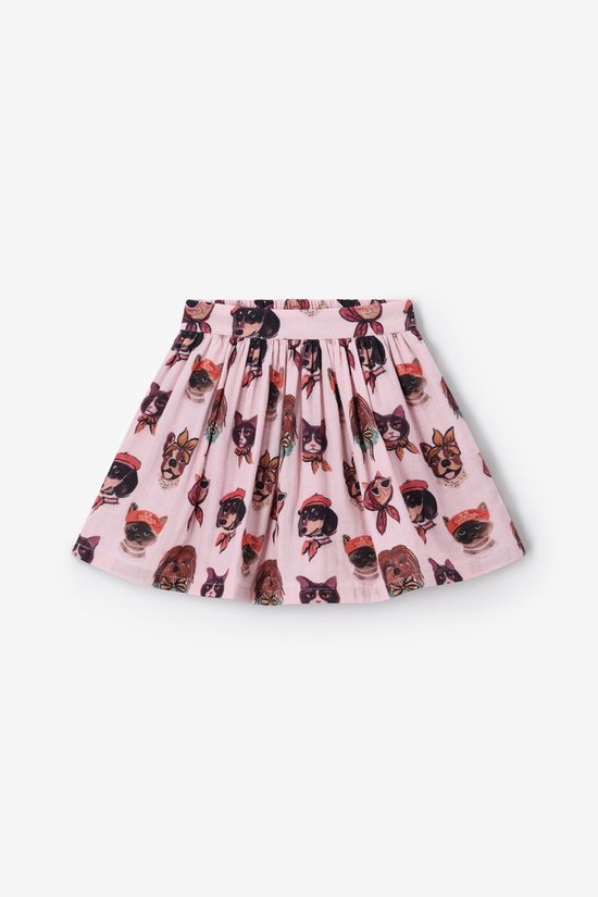 Lichtroze Rok Met Hondjes Print