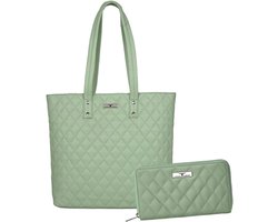 Gewatteerde Leren Tas - Dames Handtas - Dagelijks Gebruik - Zachte Vulling - 30 cm Breed - Bruin