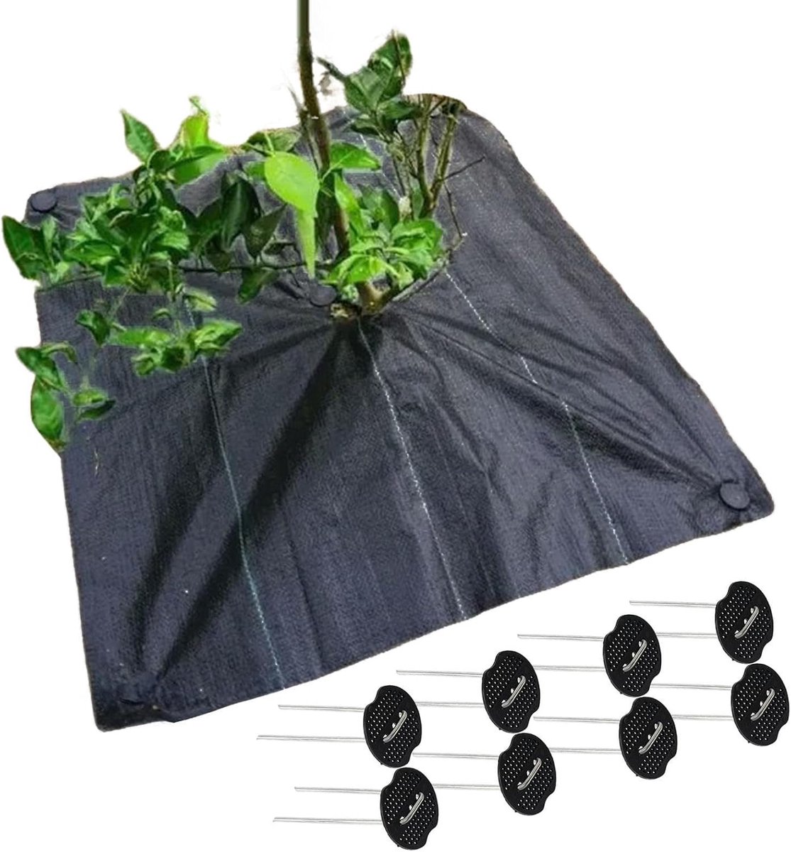 Tuinstof Graspreventie - Onkruiddoek Bodembedekker - Tuin Organiseren - Scheurbestendig PP Materiaal - 120 x 120 cm - Zwart