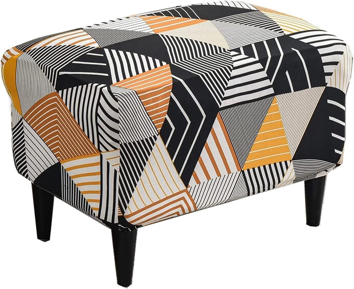 Voetenbankhoes - Ottomaanse hoes - Meubels beschermen - Bloemenprint - 65-75 cm - Meerdere kleuren