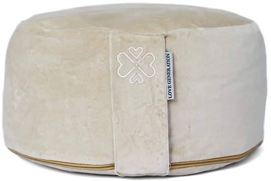 Love Generation - Meditatiekussen - Rond - Velvet - Sand van Love Generation — afbeelding 4