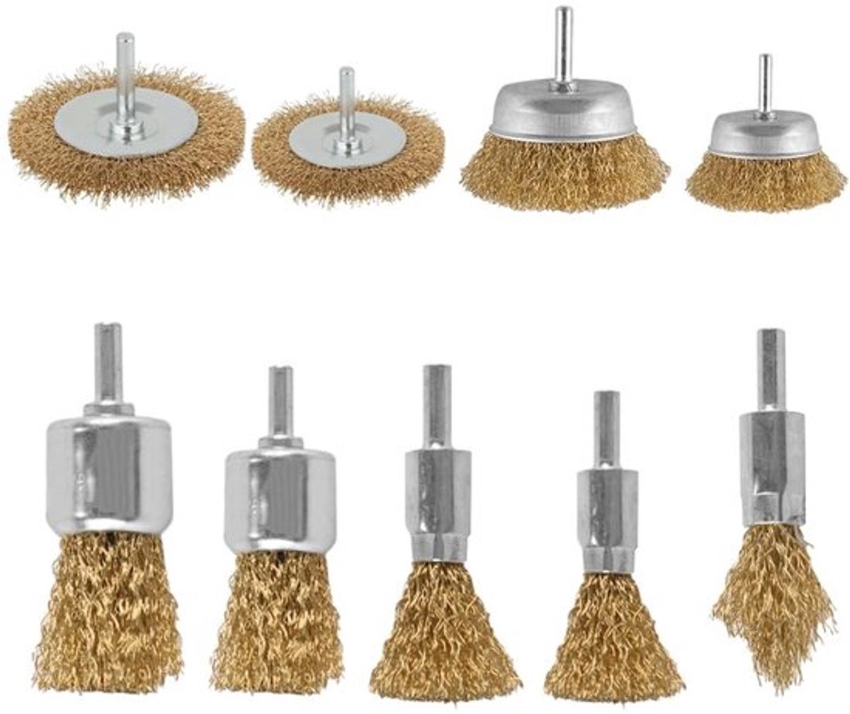 Solidchoice - Dailygoody - Boordraadborstelset - Roestverwijdering - 9-delige Set