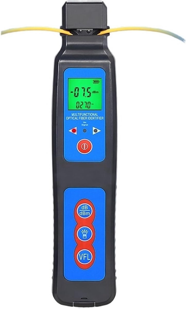 Glasvezel Identificatie - Live Vezel Tester - Netwerk Onderhoud - Ingebouwde LED VFL - 800-1700nm - Zwart