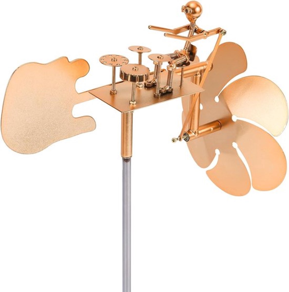Muzieksculptuur Allecto Plus - Windgedreven Metalen Trommelmolen
