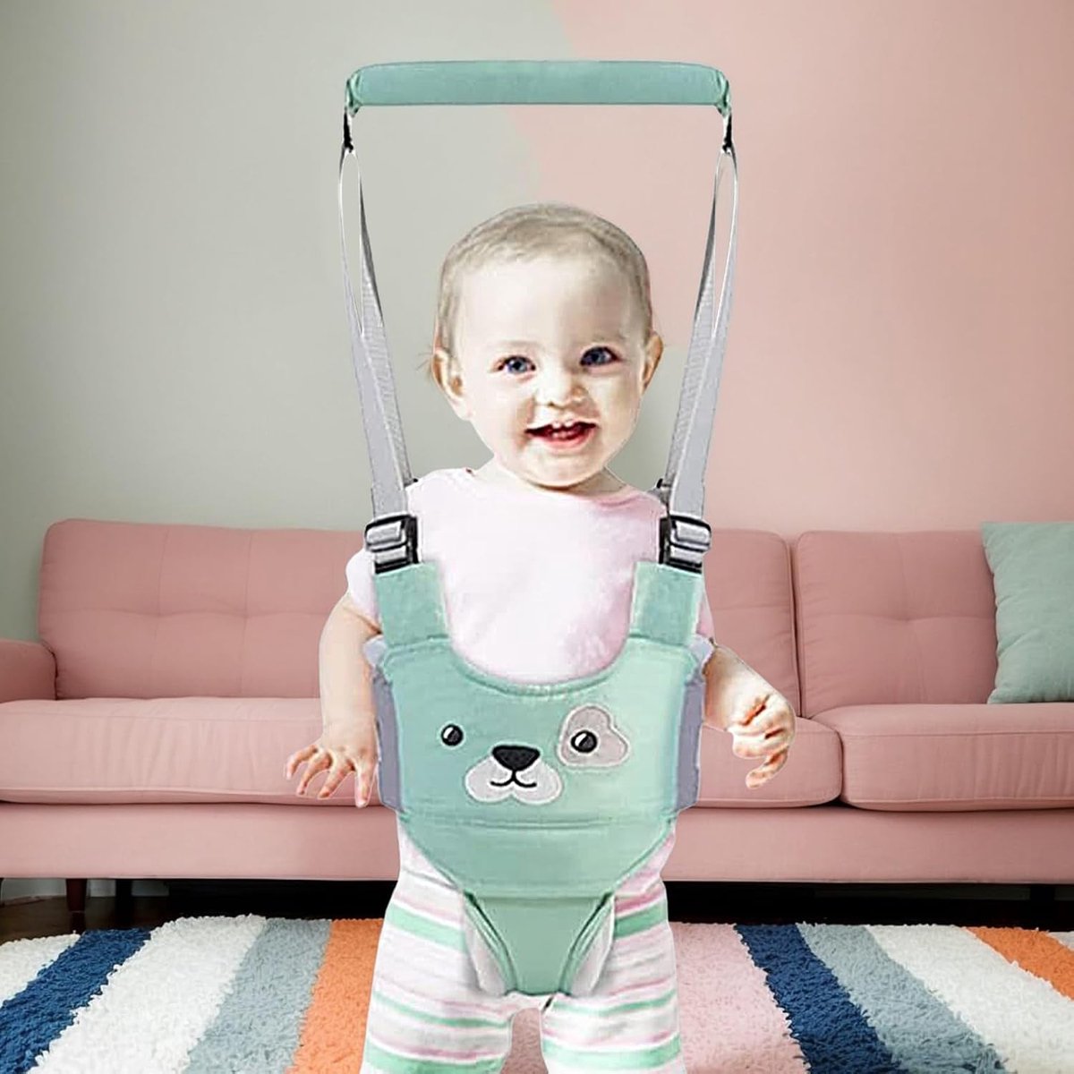 Loopband Baby - Loopband Kinderen - Leren Lopen - Verstelbare Banden - 6-36 Maanden - Grijs
