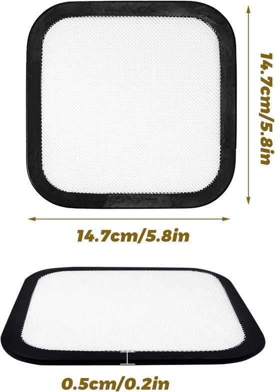 Fijnmazige RVS Spatbescherming voor Airfryer, Vet Spatbescherming Accessoire, Geschikt voor Ninja CRISPi FN101EUGY, FN101EUST en FN101EUSG, Duurzaam en Hittebestendig — afbeelding 5