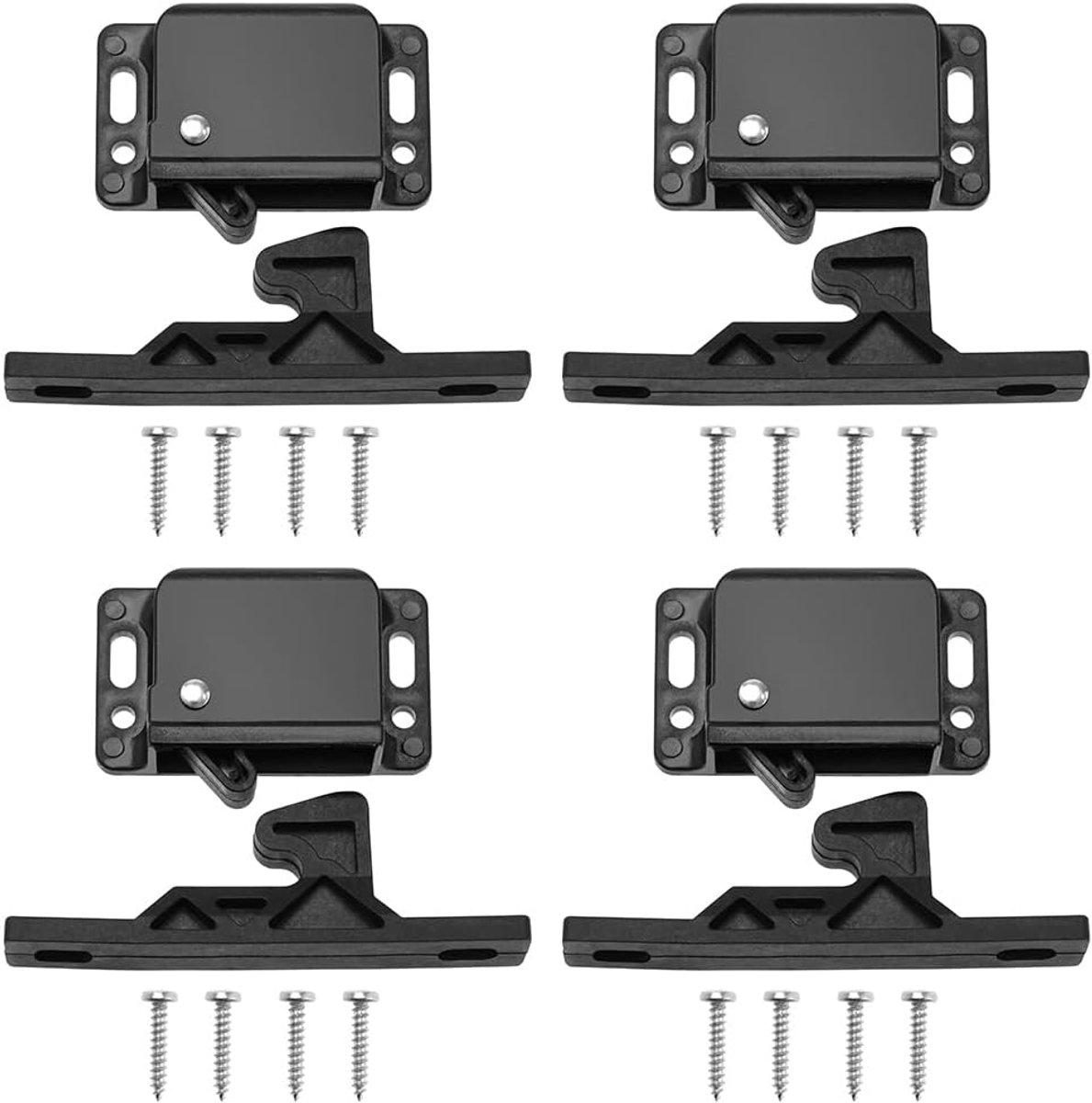 SnelShoppen - 4 Pack Keuken Kasten Deur Sloten & Latches - Druksluiting Lock voor RV, Camper, Caravan, Thuis, Badkamer, Kantoor - Sterk en Duurzaam
