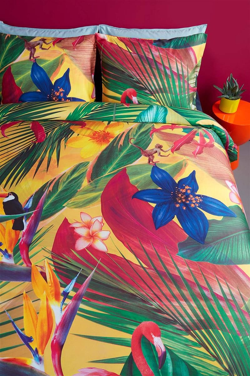 SnelShoppen - 2-delig Dekbedovertrek 135 x 200 cm met Kussensloop 80 x 80 cm - Renforcé Beddengoed in Multi Kleur voor Comfortabel Slapen en Stijlvoll