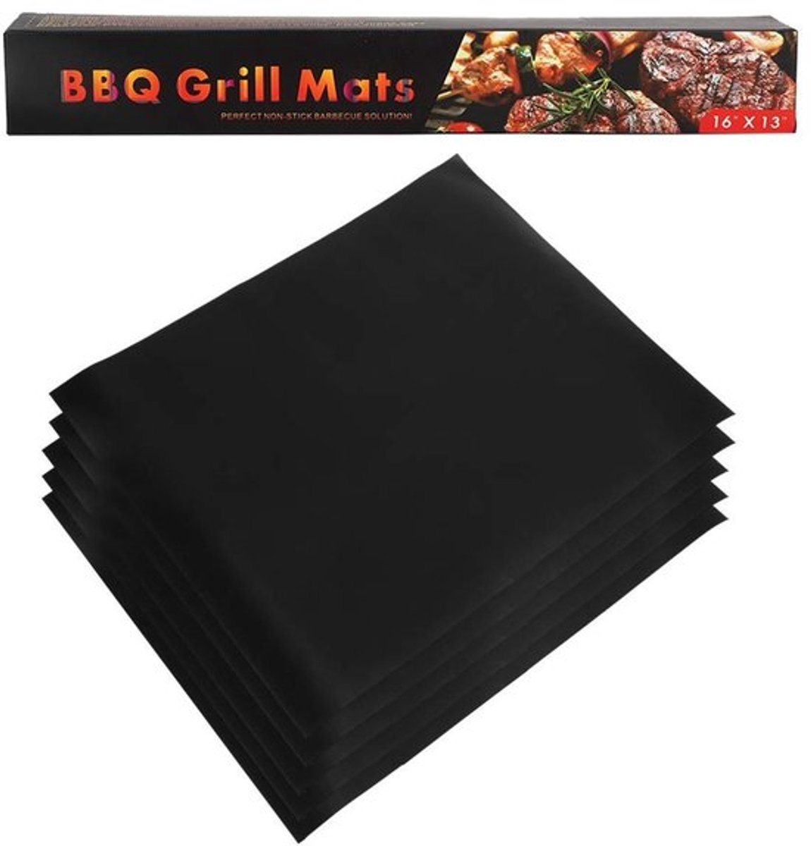 Set van 5 Herbruikbare BBQ Grillmatten voor Buitengebruik