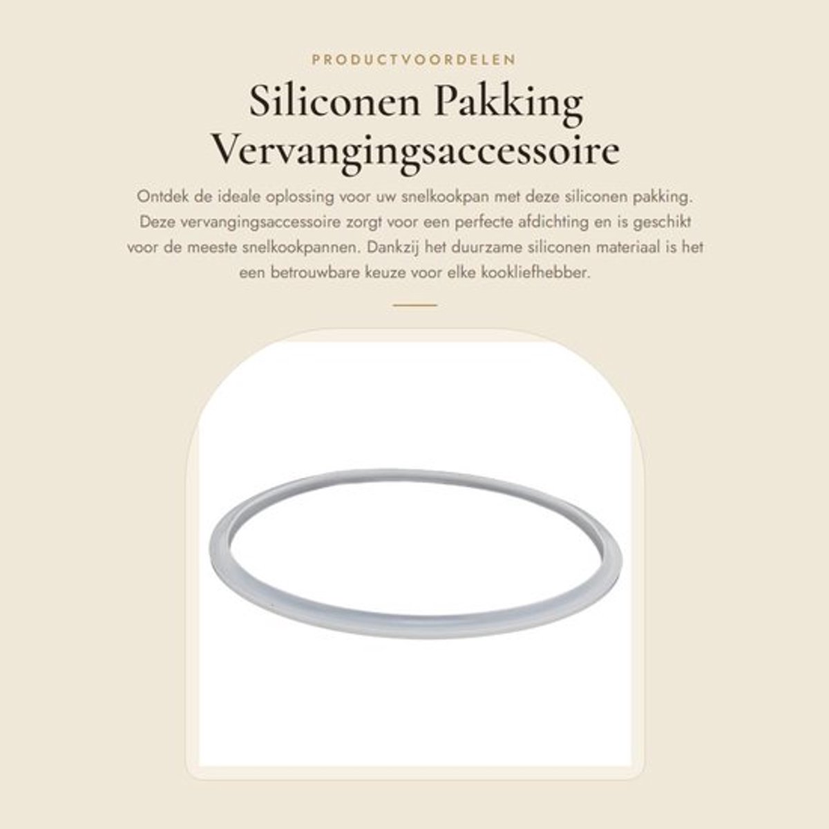 Siliconen Pakking Vervangingsaccessoire - Afdichtring Snelkookpan - Food-grade Siliconen - Sterk en Duurzaam - Gemakkelijk Schoon te Maken