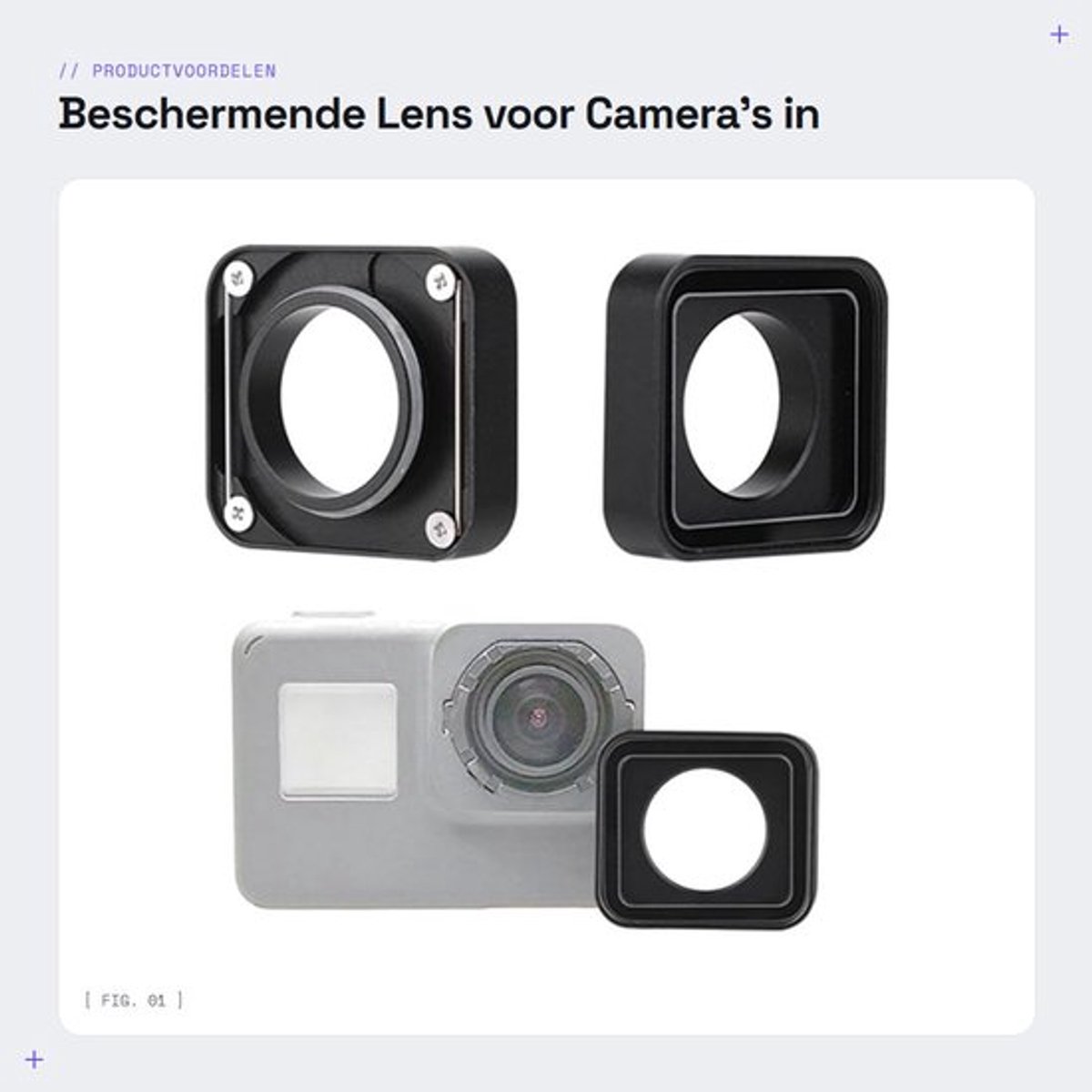 Lens Beschermend - Vervangende Lens - Kunststof - Voor 5/6/7 Zwarte Camera - UV-filter - Lichtgewicht 0,9 ounce