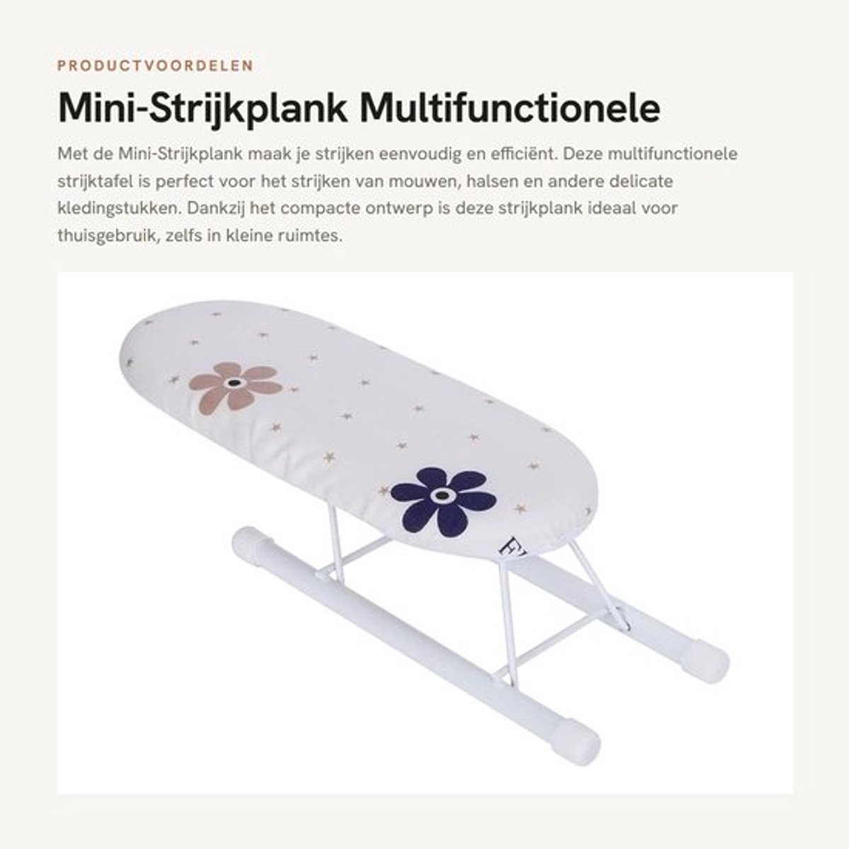 Strijkplank Multifunctioneel - Inklapbaar - Antislip - Stalen Buis - Voor Mouwen/Beddengoed - 3,1 Inch Lange - Strijktafel
