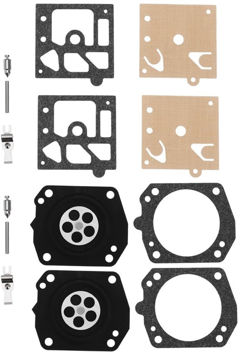 Carburateur Membraan Reparatieset - 2 Sets - Compatibel met Walbro HDA 286/308/261/261B - Compatibel met Wacker BS50-2/BS60-2/BS70-2 - Duurzaam Metaal/Rubber - Uitstekende Slijtvastheid