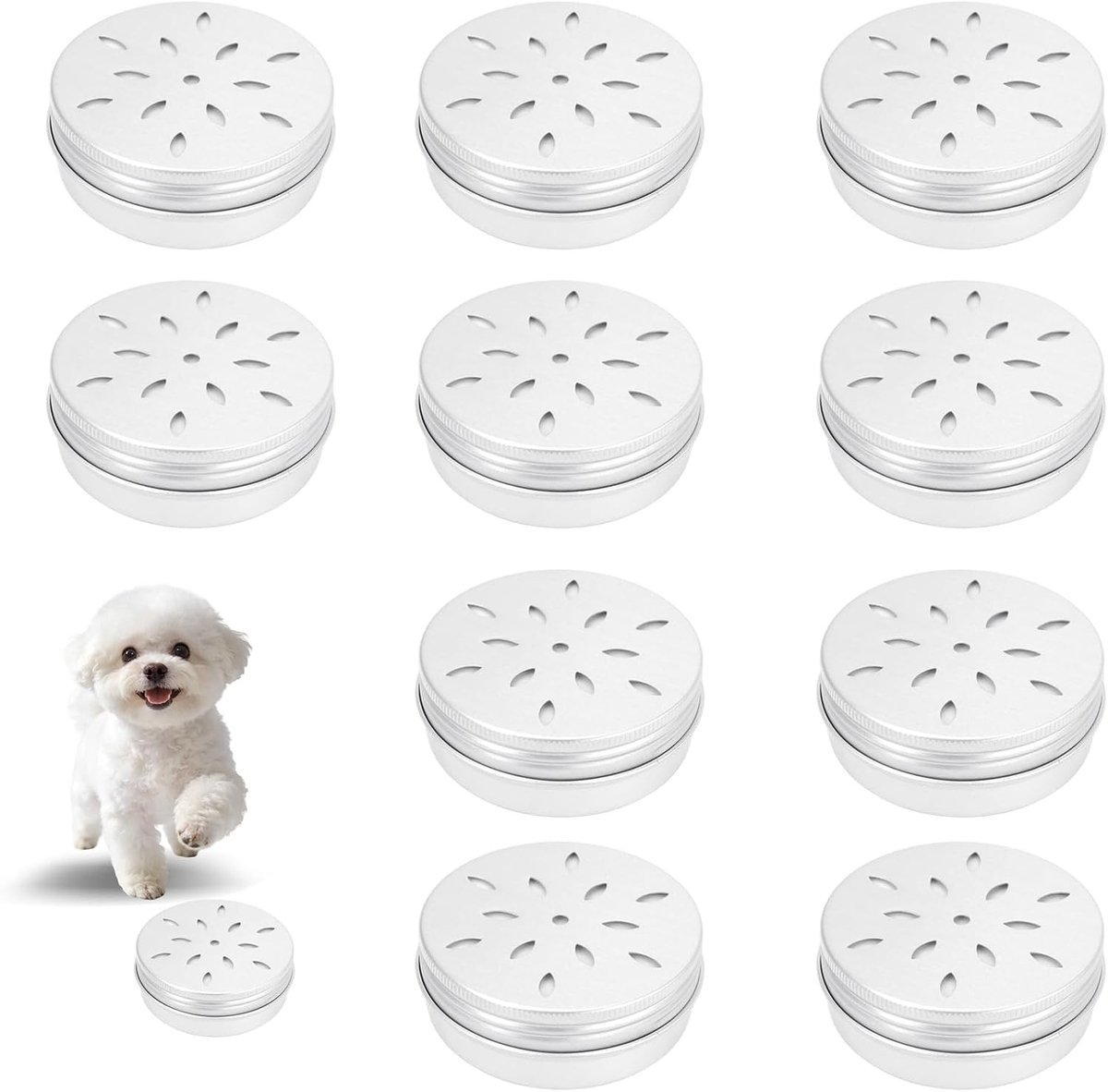 10 stuks geurreservoir voor honden, 60 ml blikjes voor geurtraining, geuraccessoires en ventilatie voor puppy's en volwassen honden
