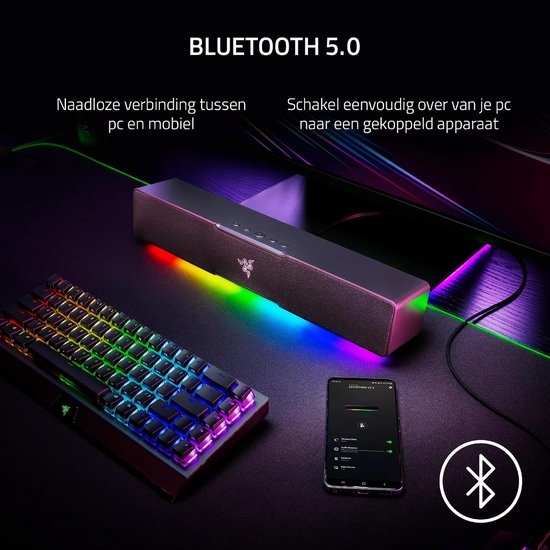 Desktop Soundbar - PC speaker - Muziek luisteren - Compacte vorm - 40 cm - Zwart — afbeelding 4