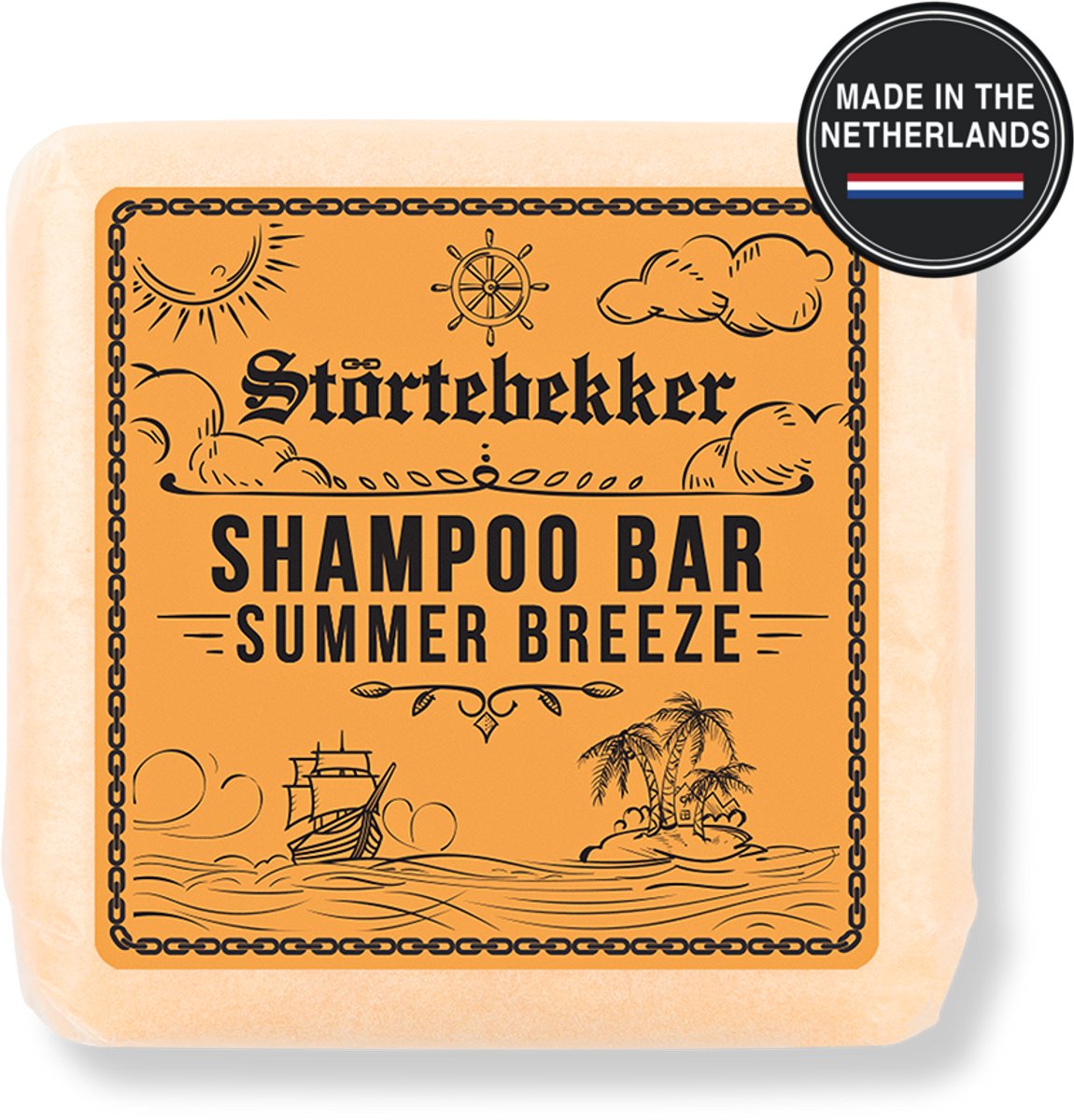 Störtebekker® Premium Shampoo Bar Summer Breeze - (Geur van bergamot / citrus) - Vaste shampoo voor mannen en vrouwen - 3-in-1 douchezeep voor mannen voor haar, hoofdhuid en baard - Hydraterende shampoo - veganistisch, handgemaakt - 100 g Shampoo Bar