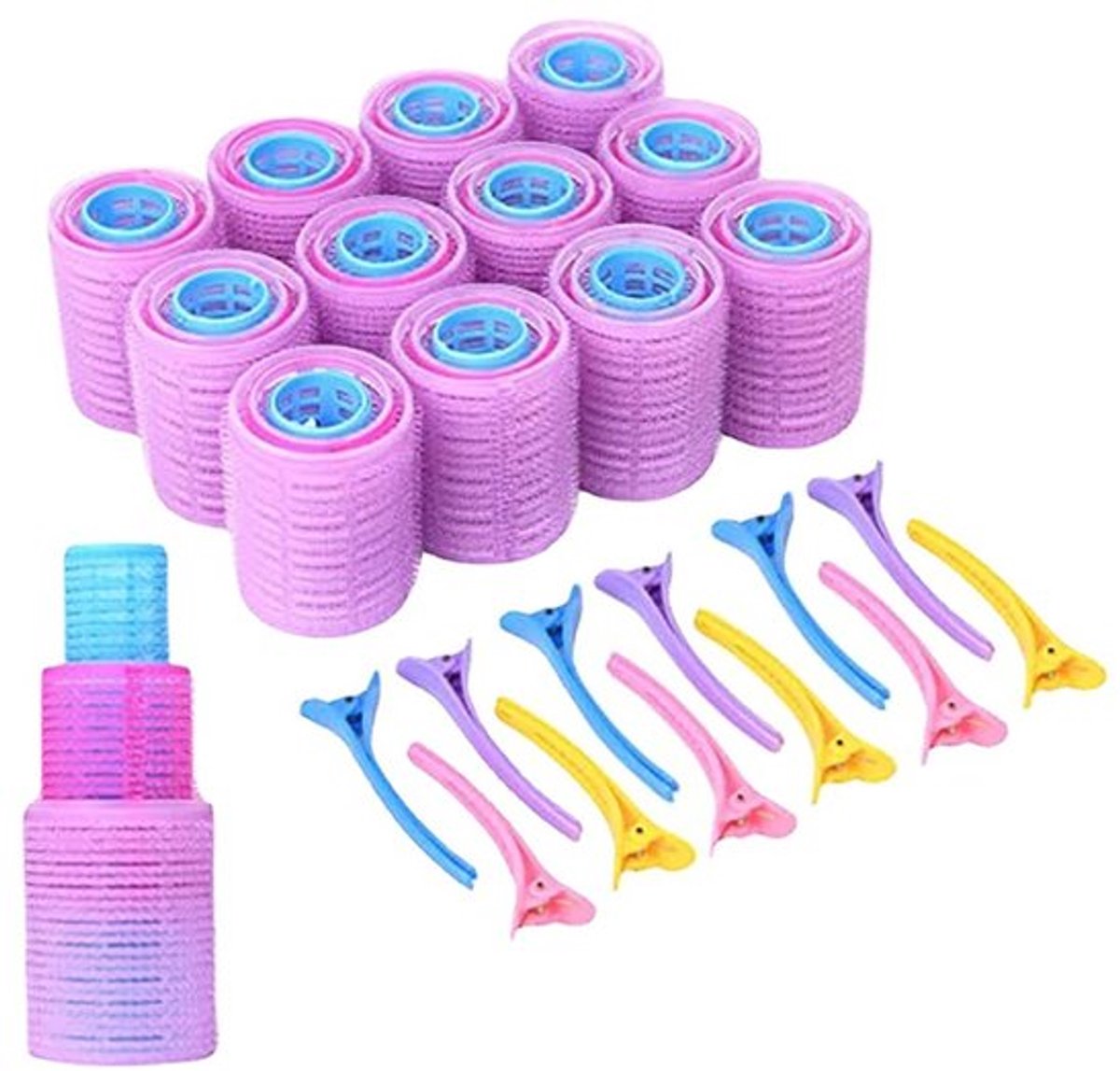 Haarkruller Zelf-grip - 36-delige Haarrollerset - Grote/Kleine Haarrollers - Inclusief 12 Plastic Clips - Draagbare Stylingtool - Geschikt voor Alle Haartypes