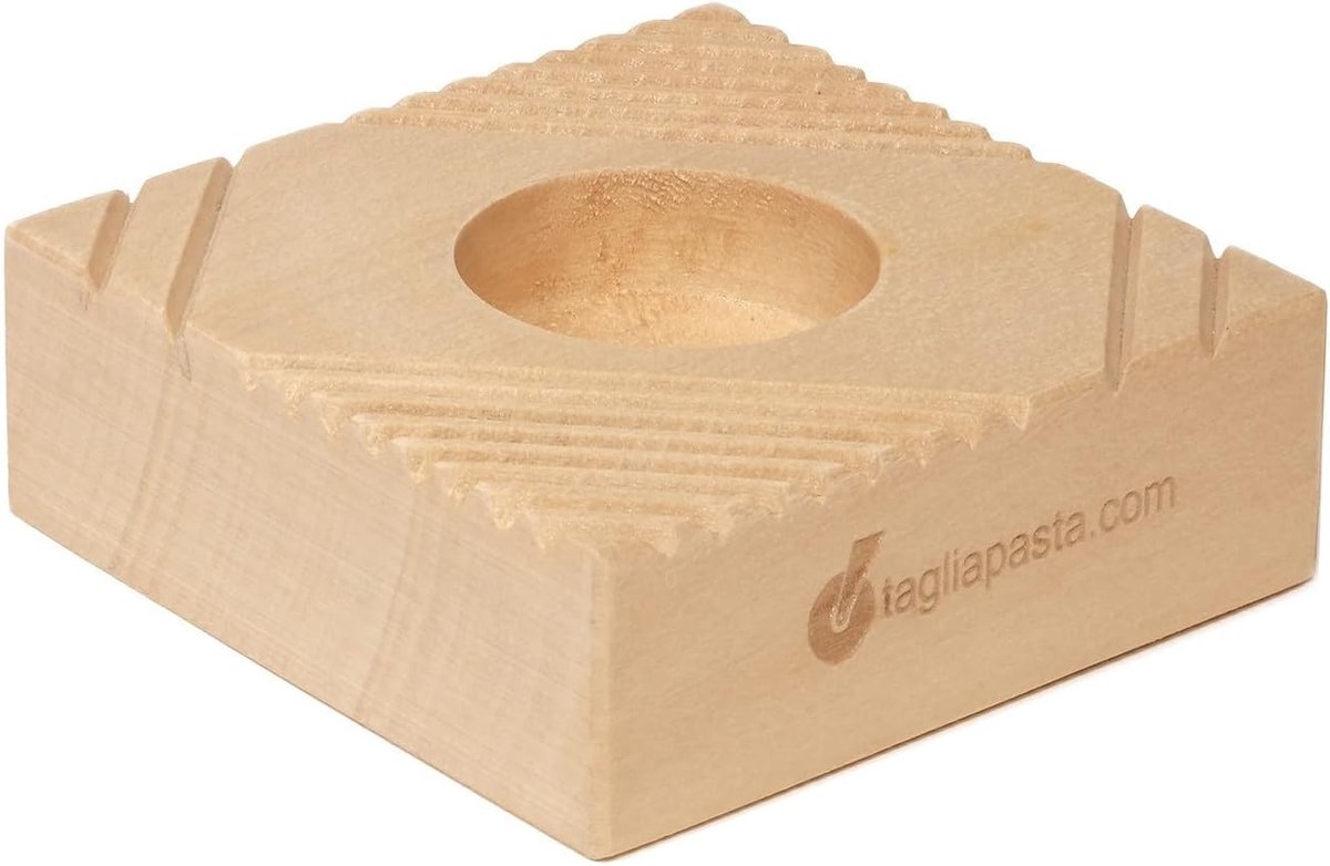 SnelShoppen - Tagliapasta Ravioli Bakvorm in Lengo – Handgemaakt – 10x10x3 cm – Italiaanse Hout – Perfect voor Keuken, Feest, en Culinaire Creaties
