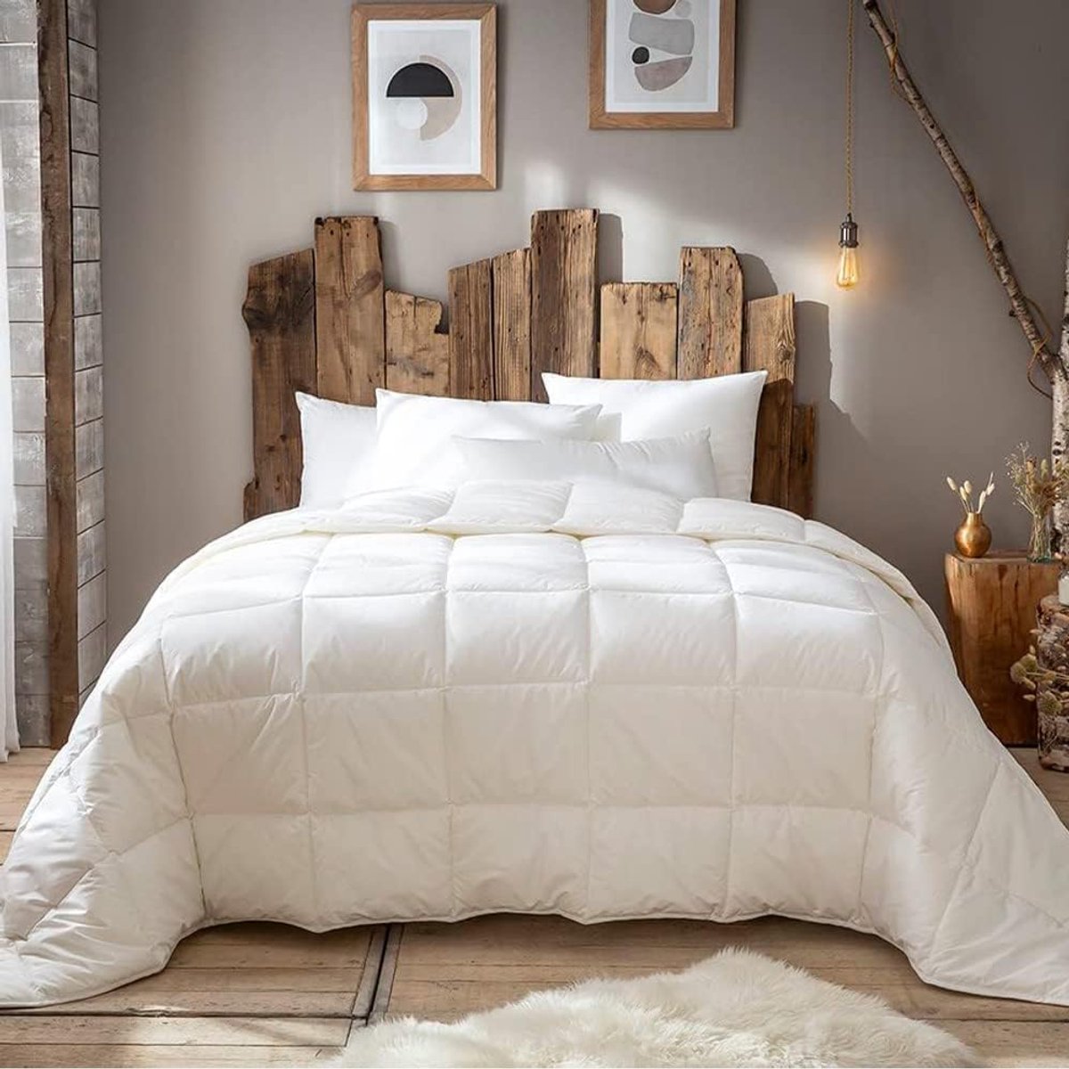 SnelShoppen - Luxe Deken Camping Katoen/Polyester 200x150 cm Wit - Ideaal voor Kamperen, Feestjes en Buitenactiviteiten