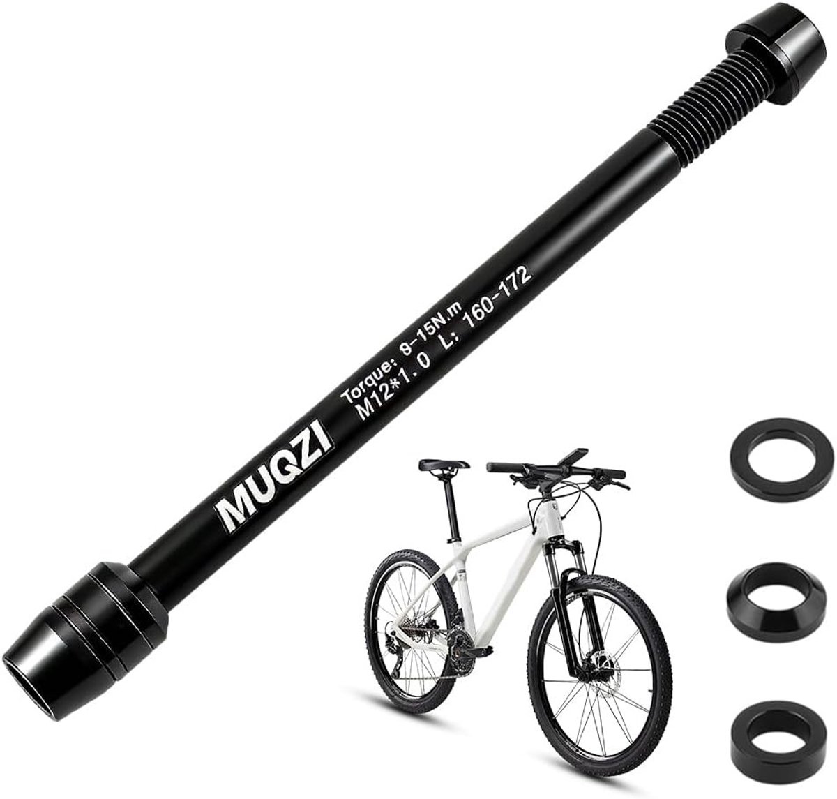 Fietstrainer met M12 x 1,5 Schroefdraad, Aluminium Steekas voor Racefiets en Mountainbike, Ideaal voor Indoor Training en Verbetering van Fietsvaardigheden