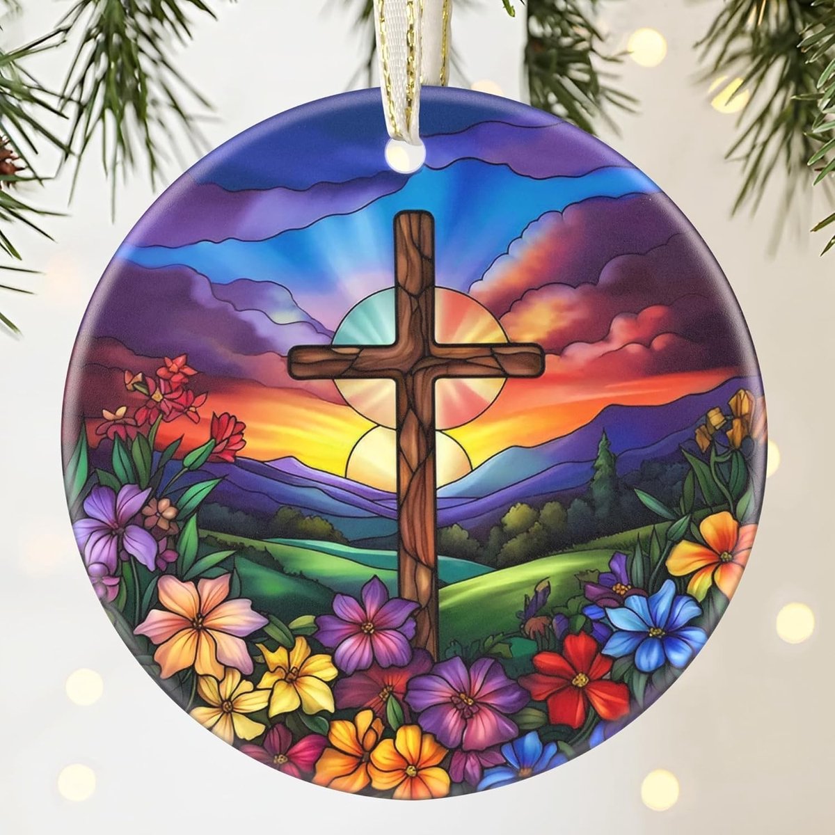 Kerstboom Hanger, Religieuze Decoraties, Kerstversiering, Ornamenten voor de Kerstboom, Kleurige Kerstdecoraties, Feestelijke Sfeer
