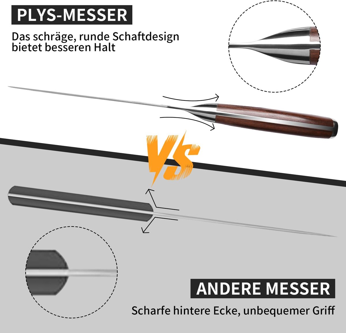 SnelShoppen - Professioneel Japanse Koksmes 13,5 cm - Roestvrij Staal Keukenmes met Ergonomische Handgreep - Ideaal voor Koken, Snijden en Bereiden va