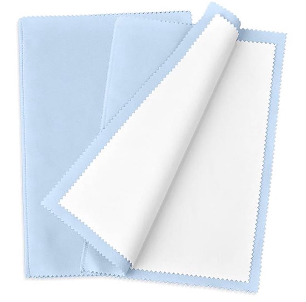 Zilverpoetsdoek 2 stuks - Microvezel - Herbruikbaar - 4 lagen - 25 x 32 cm - Blauw - Sieradenpoetsdoek