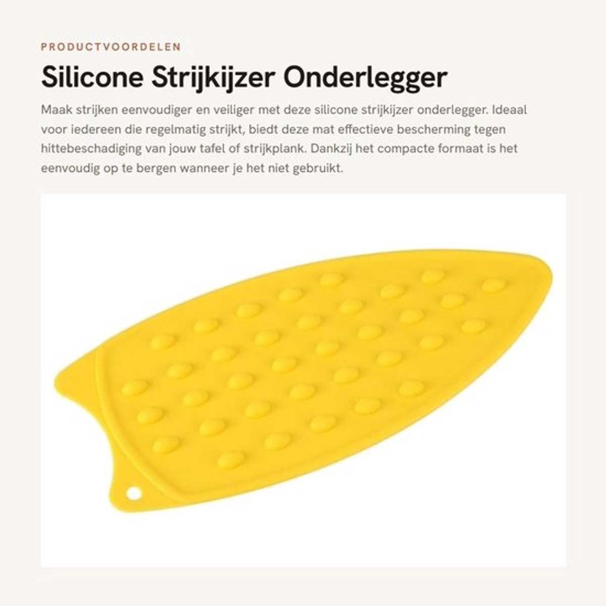 Strijkplankmat Antislip - Siliconen Onderlegger - Hittebestendig - Compact - Herbruikbaar - Ophanggat voor Opslag