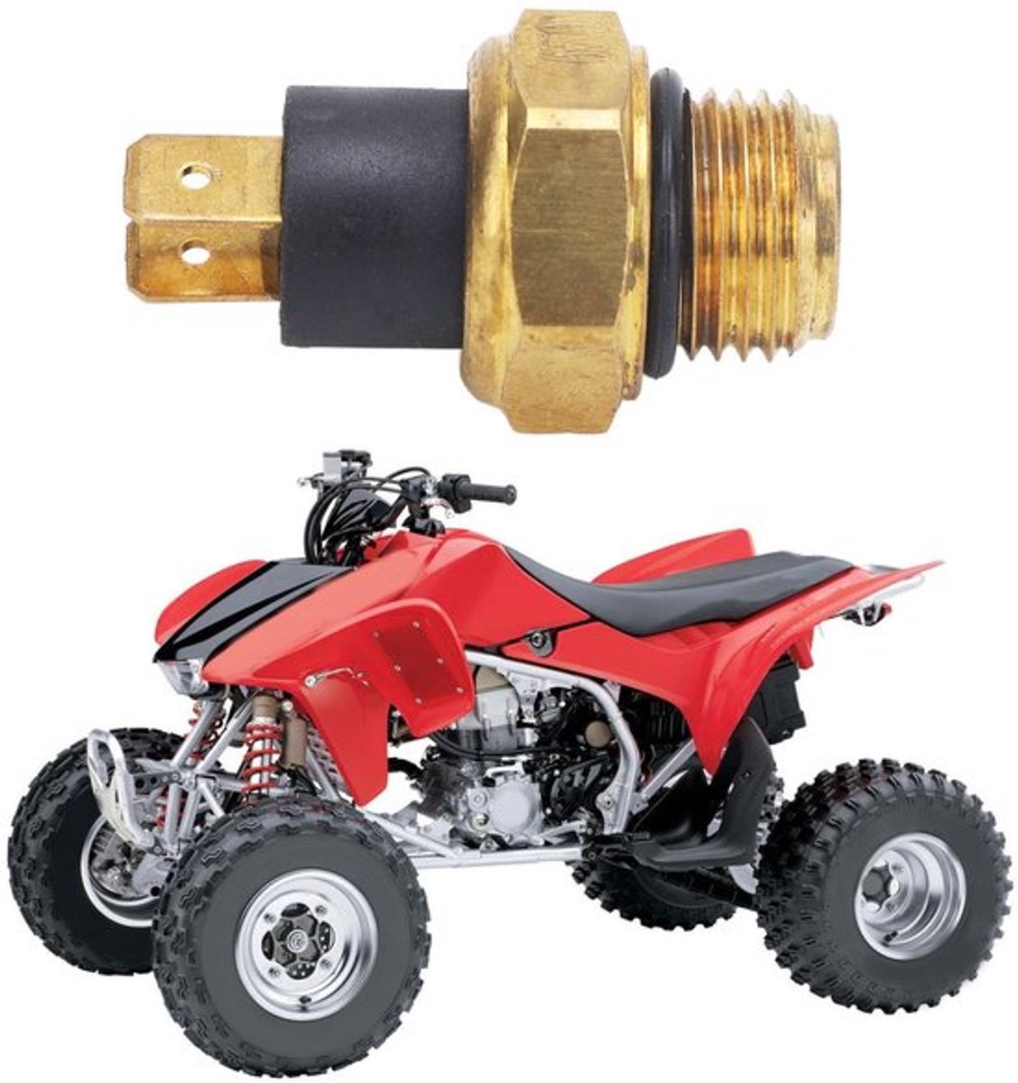Temperatuursensor - Radiator Sensor - Koper - Geschikt voor 100-250cc - Snelle Respons - Duurzaam en Betrouwbaar - Radiatorsensor